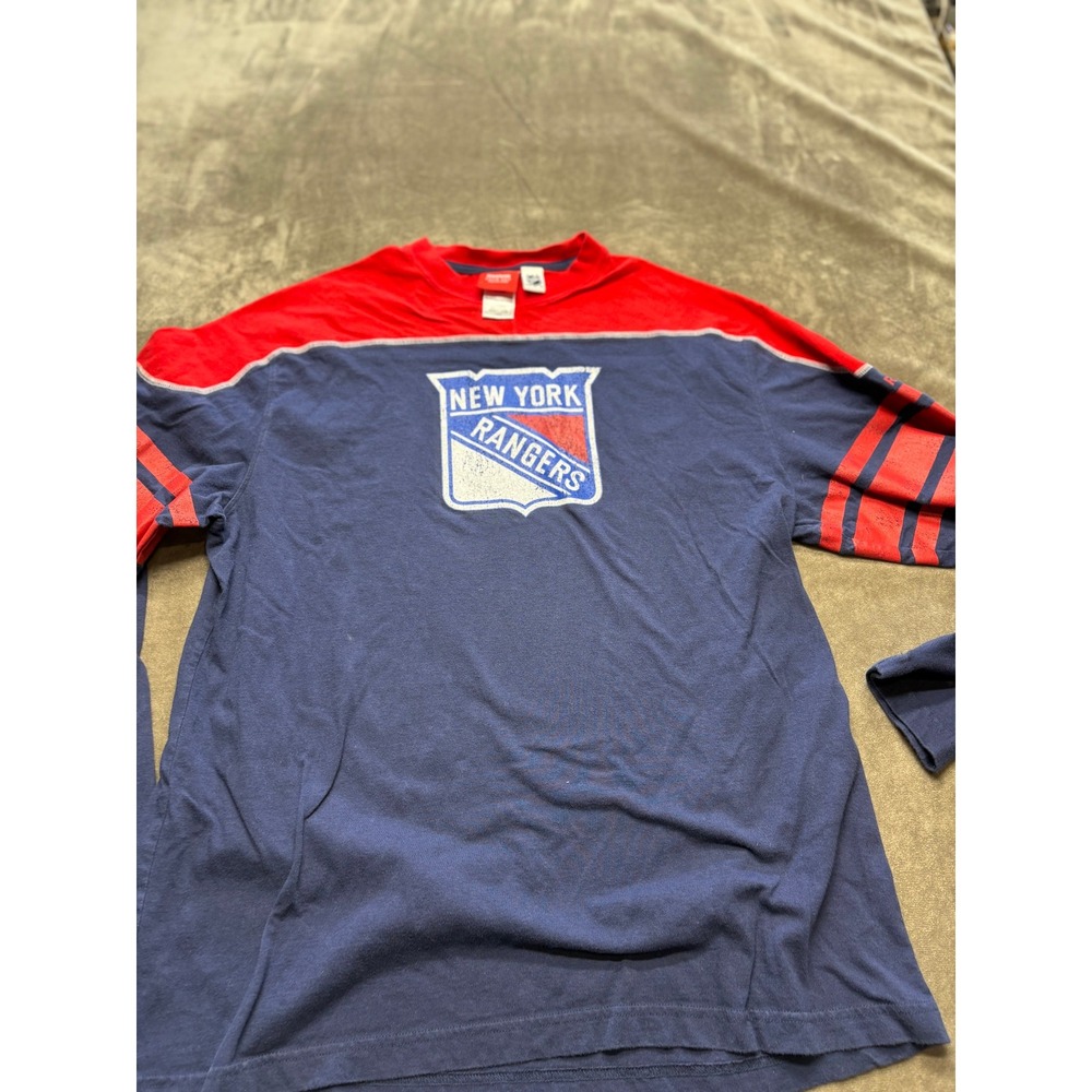 Reebok New York‎ Rangers Face Off Collection Long Sleeve Shirt L/G Mens Hockey